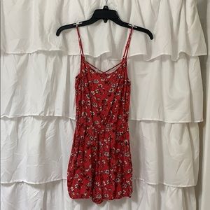 Coral Floral Romper- H & M